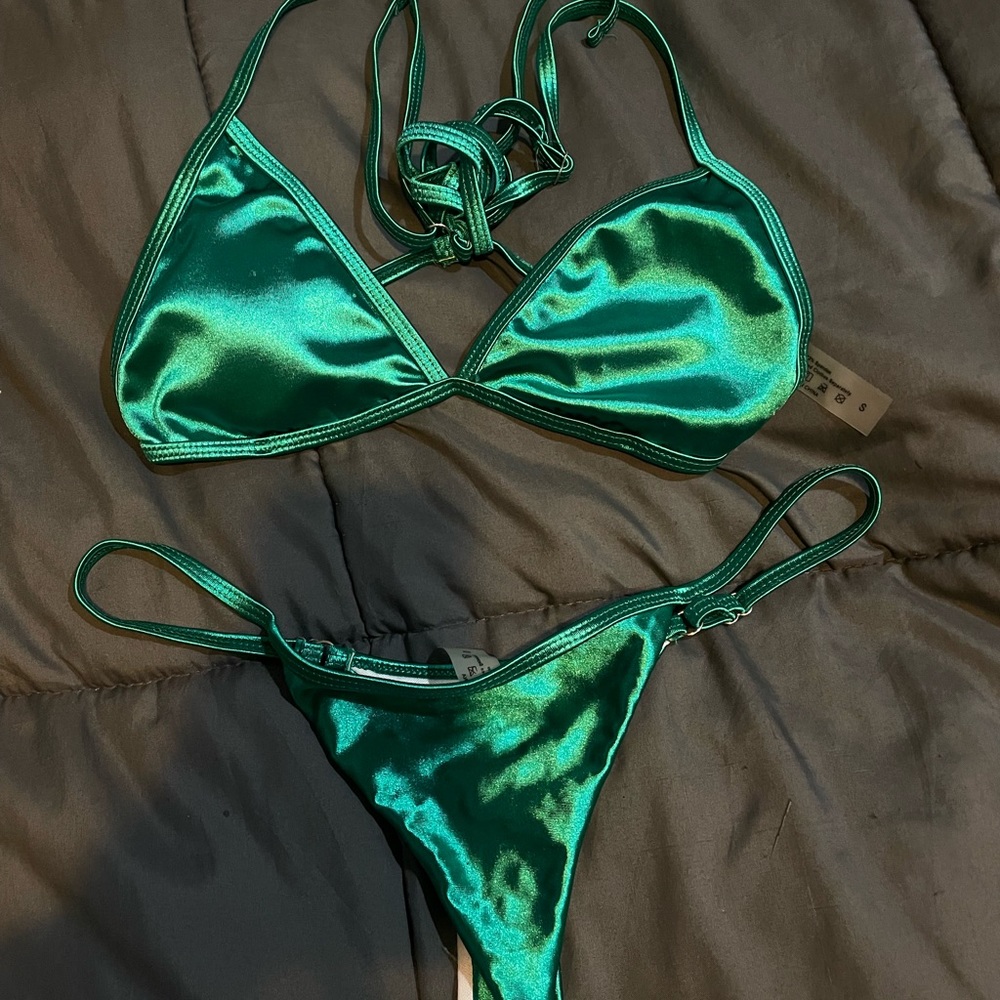 Shein green bikini Set